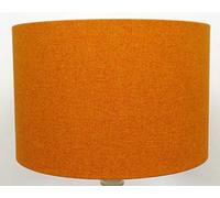 MIRA Brushed Linen Style Drum LAMPSHADE Ceiling Pendant OR Table LAMP Burnt Orange/Mustard Yellow/Lime/Damson Purple (Burnt Orange, 16''(40cm))