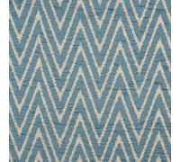 Mira Chevron Upholstery Fabric Jacquard Flat Weave Blue Beige 1.40 m Width