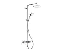 Mira Coda Pro Complete Mixer Shower; Inline Exposed Valve; Diverter; Fixed Head + Riser Rail Kit; Chrome, Silver