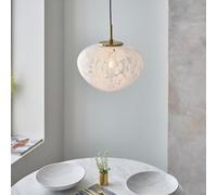 Mira Confetti Glass Pendant Light in Satin Brass aged brass