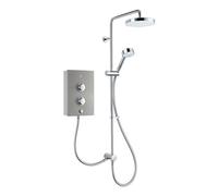 Mira Decor Dual Silver Effect Manual Electric Shower, 10.8Kw