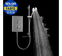 Mira Decor Silver Effect Manual Electric Shower, 8.5Kw