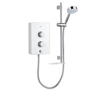 Mira Decor White Manual Decor Electric Shower (Dep: 97.4mm H: 332mm W: 220mm, 3.3kg), 9.5kW