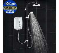 Mira Elite SE Pumped Electric 9.8kW White & Chrome Shower Model Dual Head Drench