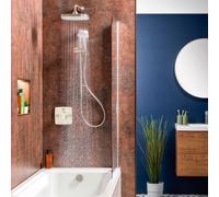 Mira Evoco Bath Filler Dual Thermostatic Mixer Shower Brushed Nickel 1.1967.011