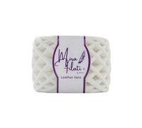 Mira Filati Leather Look Matte Yarn for Knitting, Crocheting, Felting Yarn, Leather Yarn for Handbags, Purses, Scarves, Belts and More (LYM21 White)