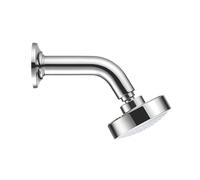 Mira Fixed Beat Shower Head and Arm Chrome and White 100mm Single-Spray Pattern