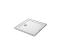 Mira Flight Low 4 Upstands Square Shower Tray, Waste - 760mm X 760mm - White Please Select Size: 760x760mm