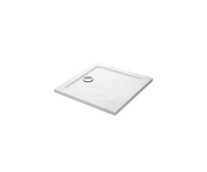Mira Flight Low Flat Top Square Shower Tray, Waste - 900mm X 900mm - White Please Select Size: 900x900mm