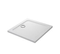 Mira Flight Safe Anti Slip Square Shower Tray, Waste - 760mm X 760mm - White Please Select Size: 760x760mm