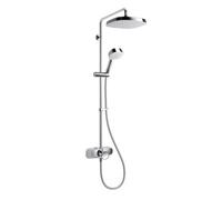 Mira Form Dual Outlet Chrome Effect Rear Fed Thermostatic Mixer Shower & 1.25M Hose Length