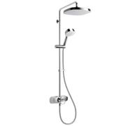 Mira Form Dual Outlet Chrome Effect Rear Fed Thermostatic Mixer Shower & 1.25M Hose Length