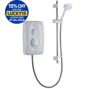 Mira Jump Multi-Fit Electric Shower 7.5Kw White Chrome Bathroom 1.1788.477