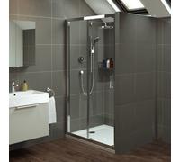 Mira Leap 1200mm Single Sliding Door Enclosure Chrome Frame 6mm Easy Clean Glass