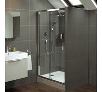 Mira Leap 1200x900mm Single Sliding Door Shower Enclosure Easy Plumb Tray Waste