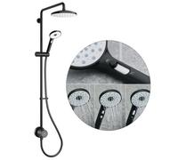 Mira Minimal 2.0 Dual Thermostatic Mixer Shower Black Exposed + Fixed Rain Head