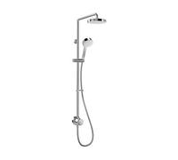 Mira Minimal Chrome Effect Rear Fed Thermostatic Mixer Shower Kit With 2 Heads & 1.25M Hose Length