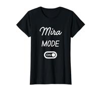 Mira Mode On Name Value Graphic T-Shirt, Women, Black, M
