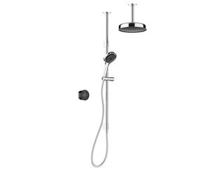 Mira Platinum Concealed Valve Ceiling Fed Smart Dual H/p Combi Mixer 4-Spray Pattern Shower & Wall-Fixed Head