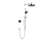 Mira Platinum Concealed Valve Gravity-Pumped Wall Fed Smart Dual Pumped Mixer 4-Spray Pattern Shower & Wall-Fixed Head