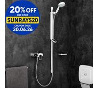 Mira Select Flex Thermostatic Exposed Mixer Shower - White & Chrome