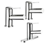 Mira Shower Evolve Basin Pillar Taps 2.1816.002 + Bath Piller Tap 2.1816.004