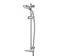 Mira Nectar White Chrome Effect 4-Spray Pattern Shower Riser Rail Kit