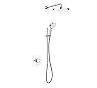 Mira Showers Evoco Mixer Shower Dual Outlet Thermostatic Mixer Shower with Bathfill Featuring HydroGlo Technology Chrome 1.1967.006