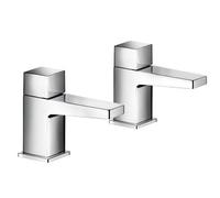 Mira Showers Honesty Square Bath Pillar Taps Chrome Bathroom - 1 Pair 2.1815.003