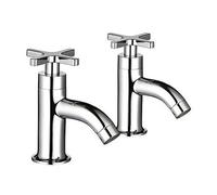Mira Showers Revive Basin Pillar Taps Chrome Crosshead Handles - 1 Pair
