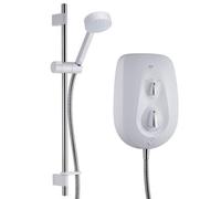 Mira Vie Electric Shower 10.8Kw White Chrome + Riser Rail 1.1788.006 Rp Mira Go