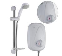 Mira Vigour White & Chrome Manual Power Shower 1.1532.354