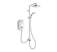 Mira Vigour T Dual Outlet Thermostatic Power Shower - White Chrome