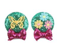 Mirabel Minnie Mouse Inspired Sequin Encanto Ear Hair Accessories Clips for Girls - 1 Pair (2 pcs)