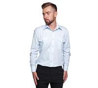 Mirabella Health & Beauty Men's Pilot Shirt Long Sleeve Sky Blue 18.5''