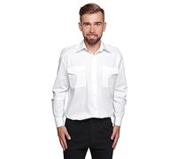 Mirabella Health & Beauty Men's Pilot Shirt Long Sleeve White 16''