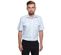Mirabella Health & Beauty Men's Pilot Shirt Short Sleeve Sky Blue 18''
