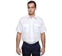 Mirabella Health & Beauty Men's Pilot Shirt Short Sleeve White 18''