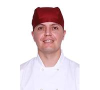 Mirabella Health & Beauty Unisex Basil Chef's Bandana Skull Hat Maroon