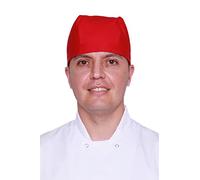 Mirabella Health & Beauty Unisex Basil Chef's Bandana Skull Hat Red