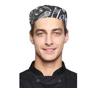 Mirabella Health & Beauty Unisex Cloves Chef's Skull Hat Cap Black with White Utensils