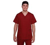 Mirabella Health & Beauty Unisex Lister Hospital Scrub Top Maroon XS