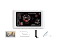 Mirabox D5 5-Inch USB Auxiliary Monitor, for PC with Digital Clock and System Temperature Tracking, 854x480 Resolution Alloy Frame(White)