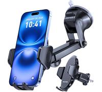 Miracase 2025 Car Mobile Phone Holder Upgrade Double Hook & Shake-Proof Suction Cup 4-in-1 Mobile Phone Holder Car 360° Rotatable Stable Car on Ventilation Window for iPhone Samsung Smartphone