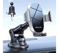 Miracase 2025 Car Phone Holder for Cars Dashboard Windscreen Air Vent Desk, 4 in 1 Mobile Phone Mount Automobile Cradle 360° Rotatable Stand for iPhone, Samsung, All 4.0''-7'' Smartphones