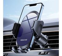 Miracase 2026 Car Phone Holder, Stable Double Steel-Hook Air Vent Car Phone Mount Cradle 360°Rotation, One Button Release Mobile Phone Holder for iPhone, Galaxy, All 4.0''-7'' Smartphones