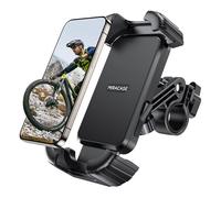 Miracase Bike Phone Holder - Adjustable Shockproof Bicycle Phone Mount for 15-35mm Handlebar, [360° Rotation & One-Hand Operation] with Secure Locking, Compatible with 4-7 Inch Phones