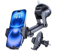 Miracase Car Phone Holder for Cars Dashboard Windscreen Air Vent Desk, 4 in 1 Mobile Phone Mount Automobile Cradle 360° Rotatable Stand for iPhone, Samsung, All 4.0''-7'' Smartphones