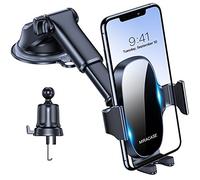 Miracase Car Phone Holder for Cars Dashboard & Windscreen &Air Vent, 3 in 1 Mobile phone Mount Automobile Cradle 360° Rotatable Stand for iPhone 15 Pro Plus Max 14 13 12 11Samsung