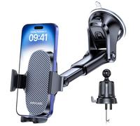 Miracase Car Phone Holder for Cars Dashboard Windscreen Desk, 3in 1 Mobile Phone Mount Automobile Cradle 360° Rotatable Stand GPS Vehicle Mount for iPhone 17 16 15 Pro Plus Max 14 13 12 11Samsung